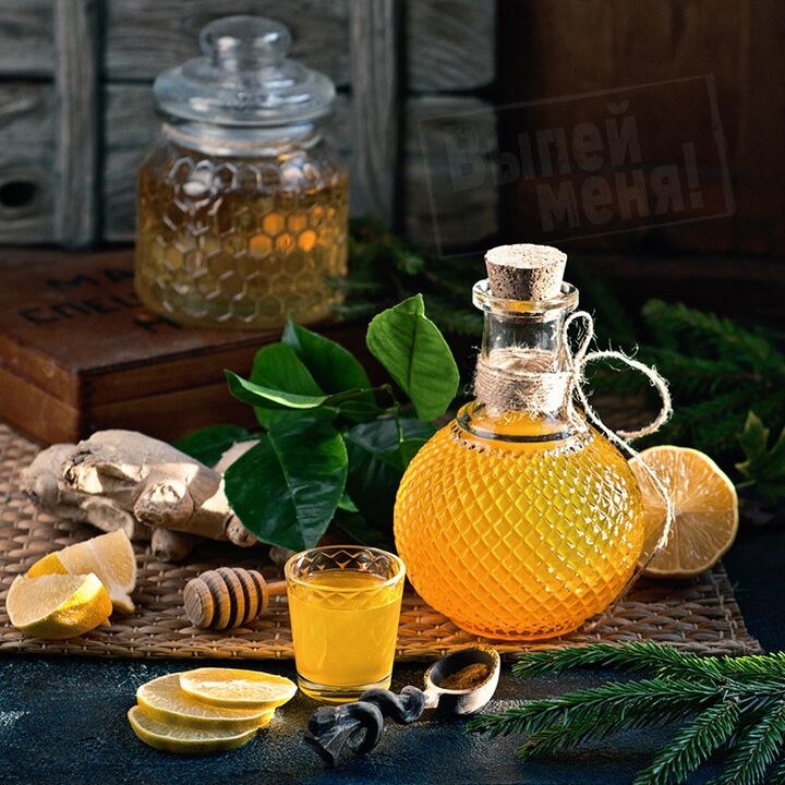 Moonshine tincture with orange, ginger and honey will strengthen a man's potency